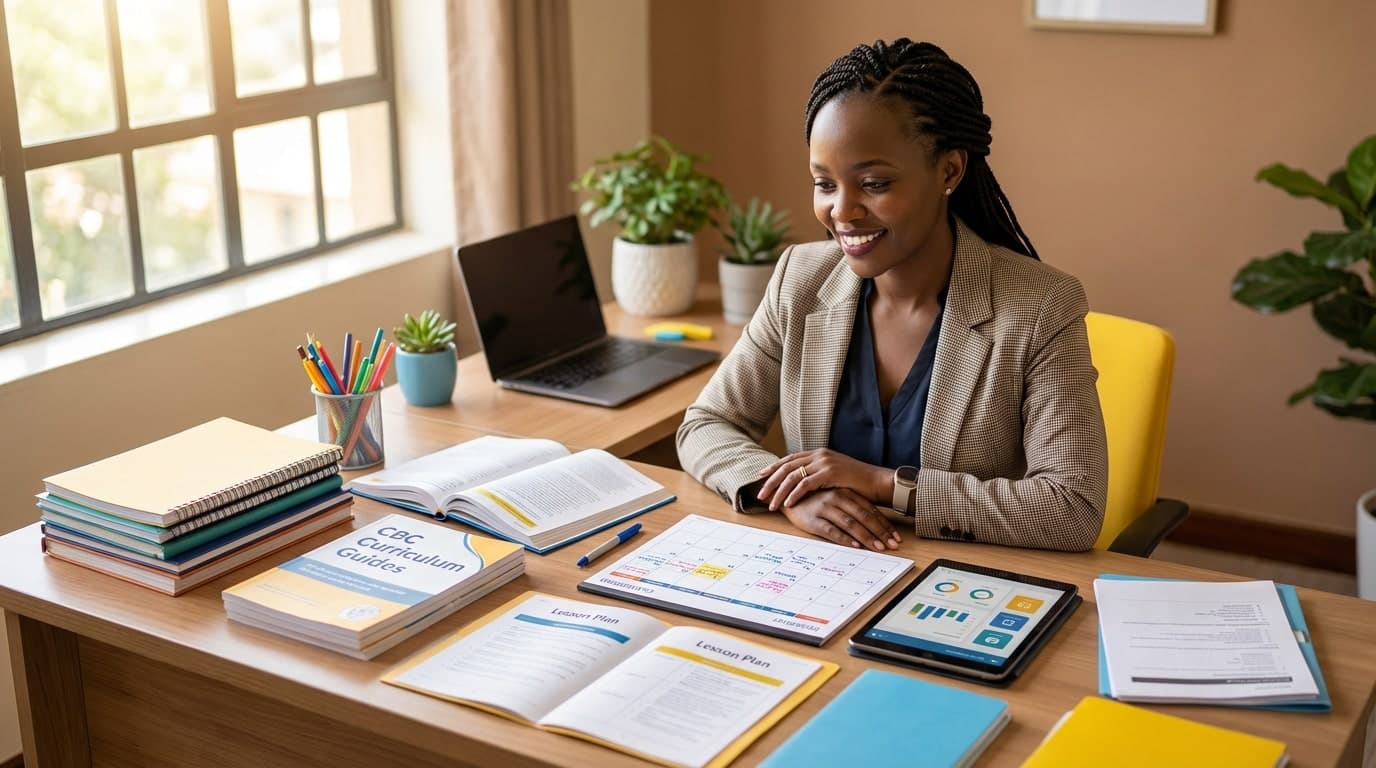 Kenyan teacher in classroom 2